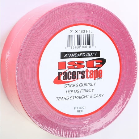 Isc Racers Tape RT3001 Top-Grade Colored Duct Tape - 2in. x 180ft. - Red