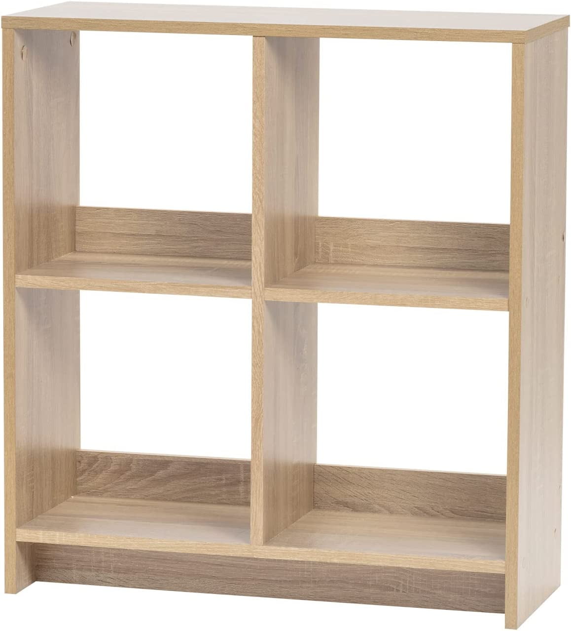Adjustable 4-Cube Light Brown Organizer Shelf for Versatile Storage