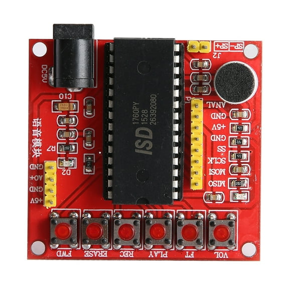 ISD1700 Series 5V Voice Recording and Playback Module with Power and Chip Indicator Light