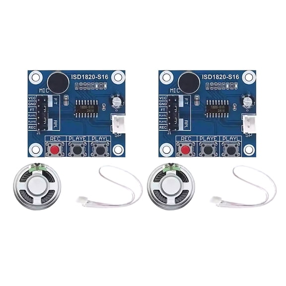 ISD1820 Voice Recording Module 20 Second Playbacks Function Onboards Loudspeaker Simple Control For Prototyping