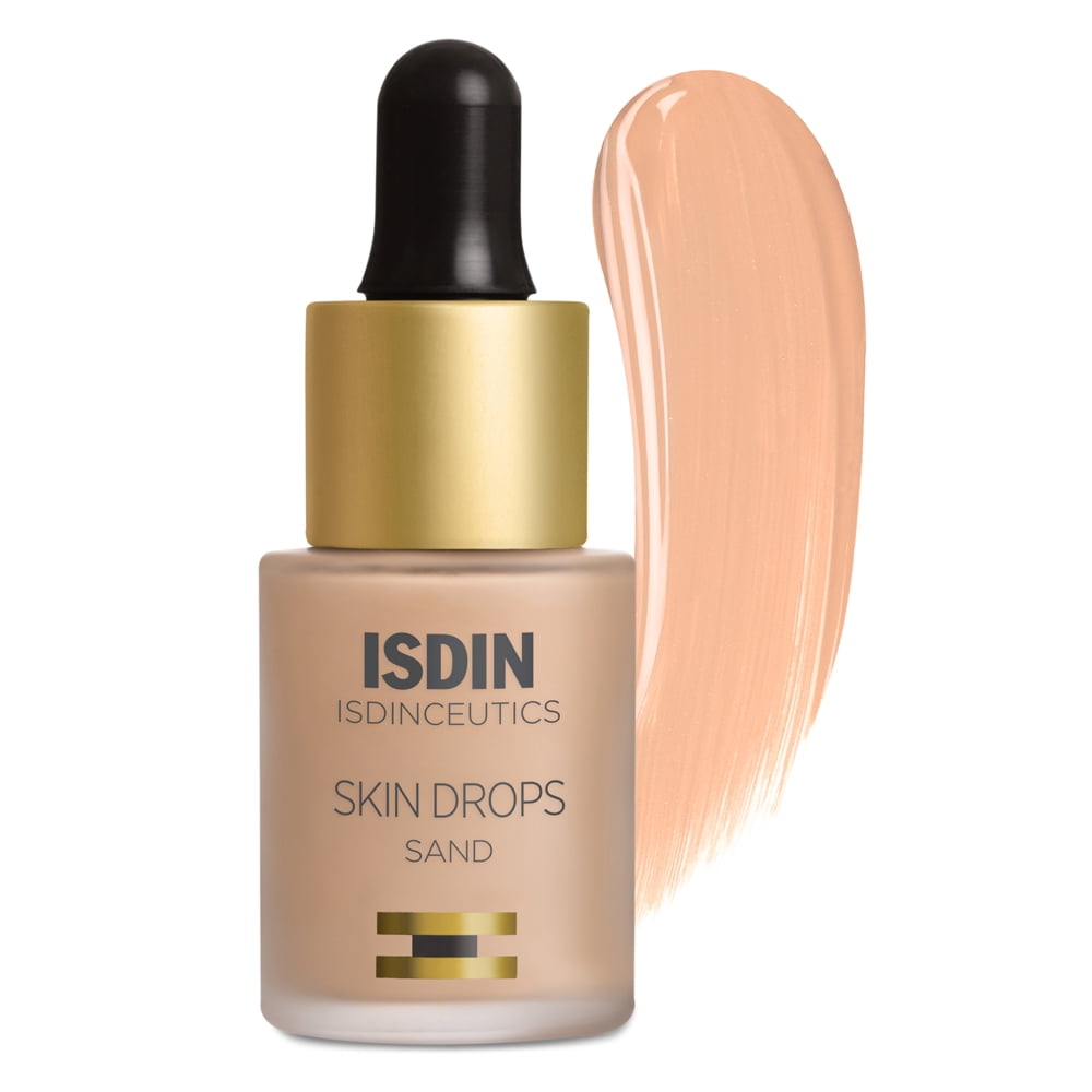 ISDINCEUTICS Skin Drops, Face and Body Makeup Lightweight and High Coverage  Foundation, Sand Shade