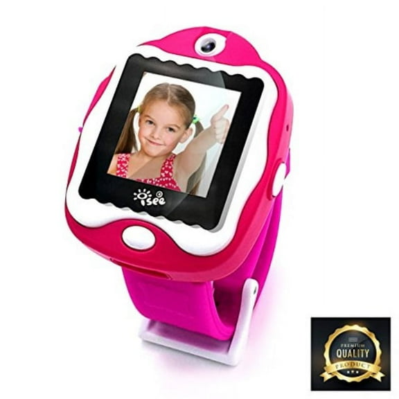 ISEE Durable Kids Smartwatch, Smart Game Touch Screen, Watch Digital Camera Clock Alarm for Girls Pink