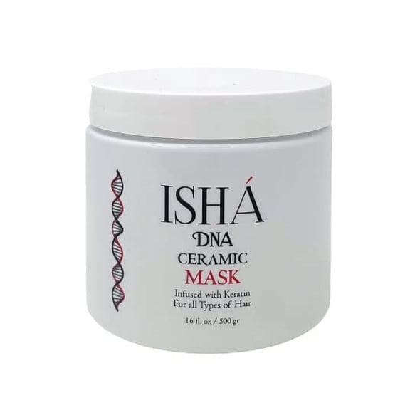 ISHA DNA Ceramic Hair Mask Infused with Keratin - For All Types of Hair - Conditioning Mask That Repairs and Hydrates Damaged Hair - Repairs and Prevents Split Ends and Breakage Controls Frizz