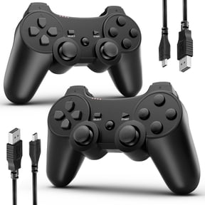 ISHAKO 2Pack Wireless Game Controller for P3/PC, Gaming Controller with Double Shock, 6-Axis Motion Control