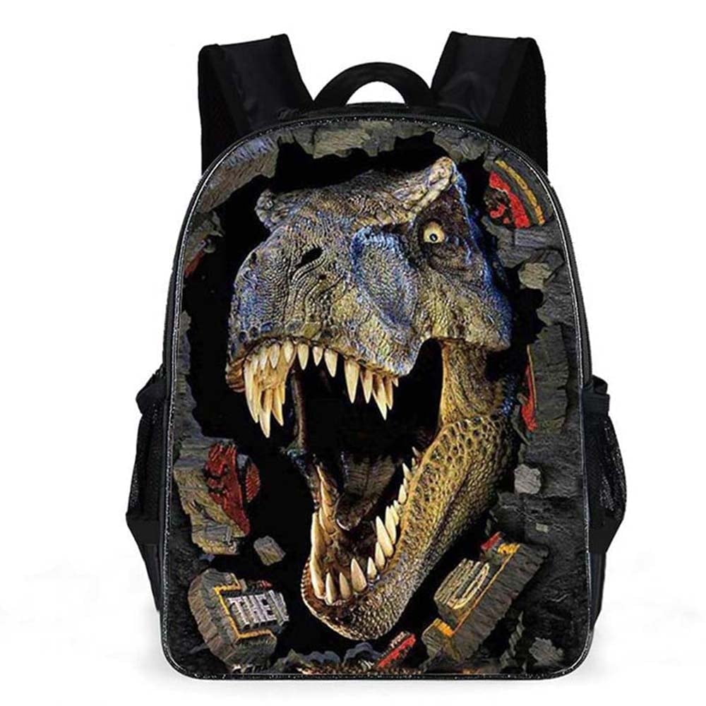 3D Cartoon Dinosaur Backpack, School Bag , Multicolor Polyester Backpack