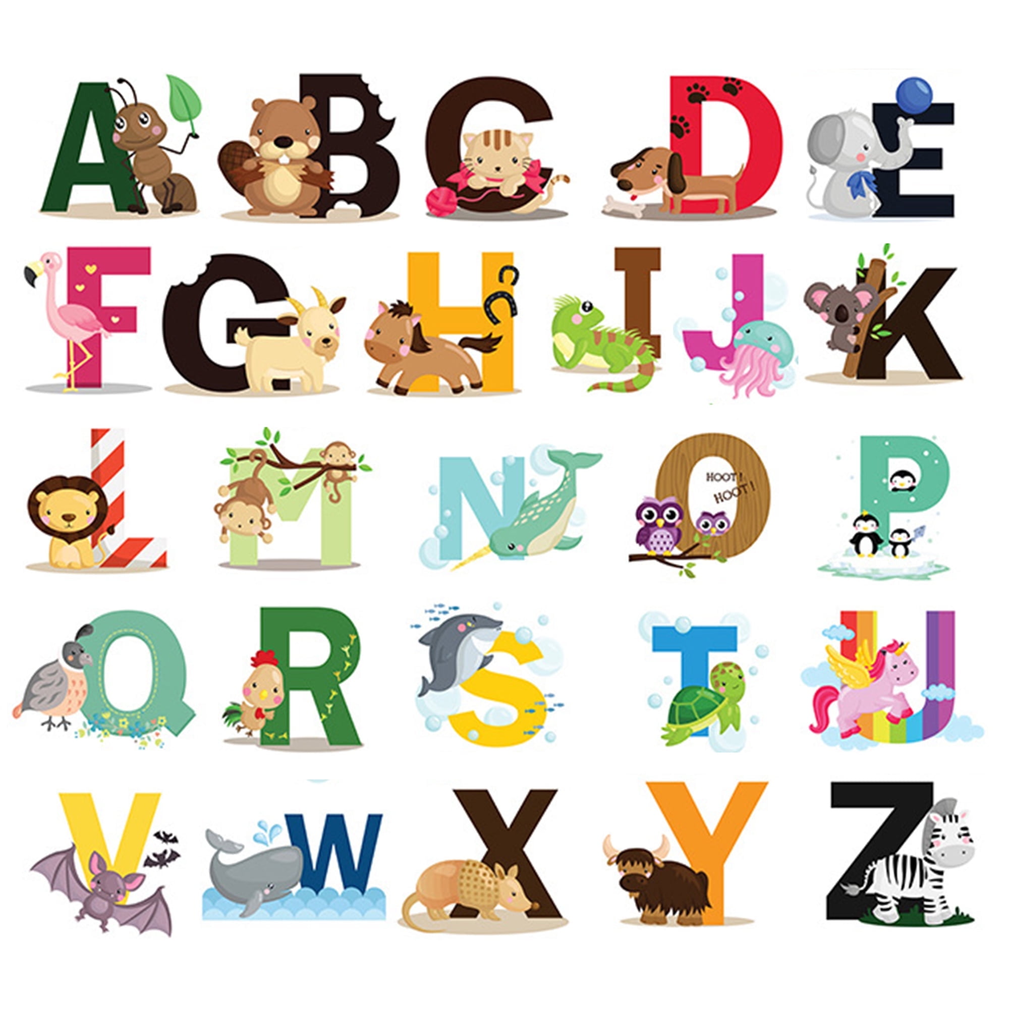 ISHANTECH Alphabet Wall Decals - Colorful ABC Wall Stickers for Kindergarten, Classroom & Baby Nursery