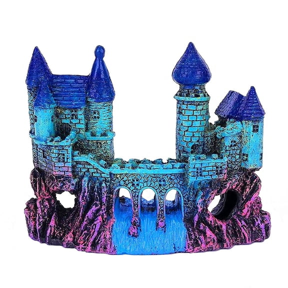 TEAMD Aquarium Ornament - Resin Castle Decorations, Fish Tank Supplies Accessories, Eco-Friendly Fish Tank Castle Aquarium Ornament