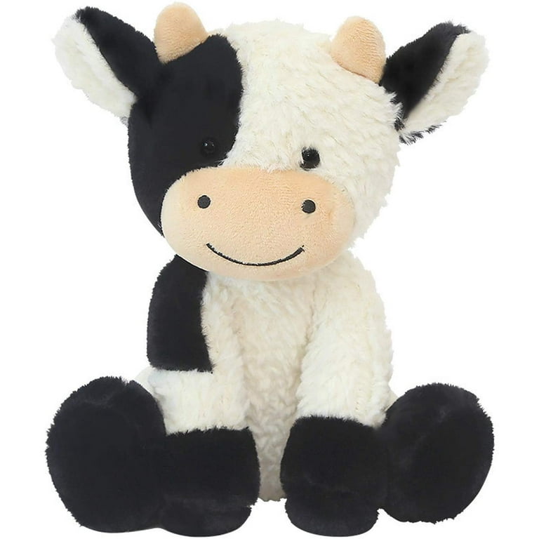 ISHANTECH Cow Stuffed Animals Soft Cuddly Cow Plush Stuffed Animal Toy for Kids