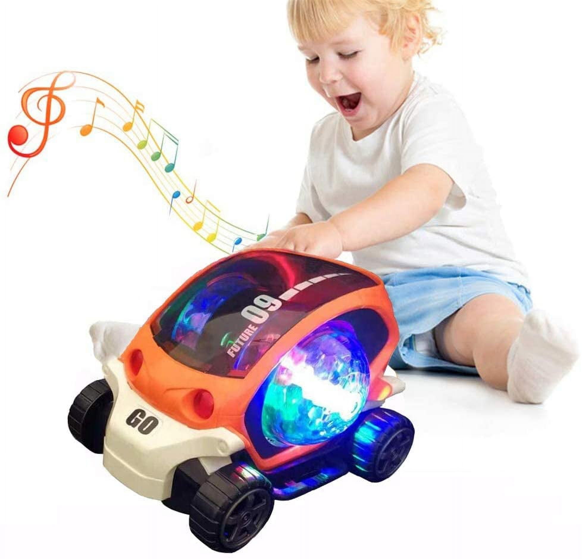 Toys for 1 2 3 Year Old Boy, Baby Toys 6 to 12 Months Electric Car Toys for Boys Girls Toddlers with Cool Light & Sound Effect, Great Christmas