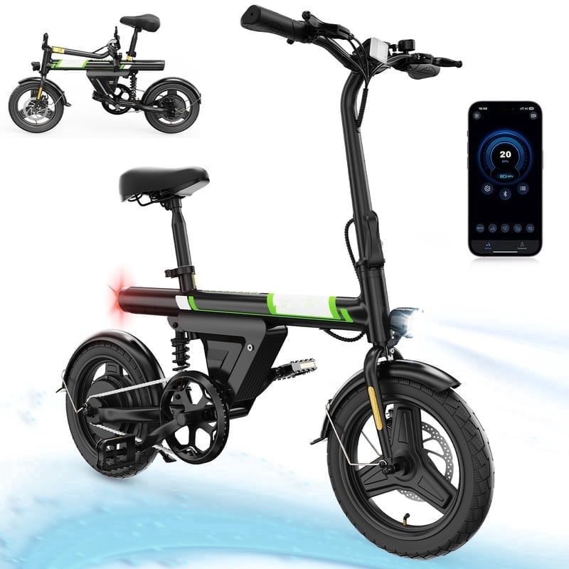 Folding Electric Bike 500W,20MPH Foldable E-Bicycle with Removable Battery, Lightweight Adult Electric Bike for Recreation & Trails
