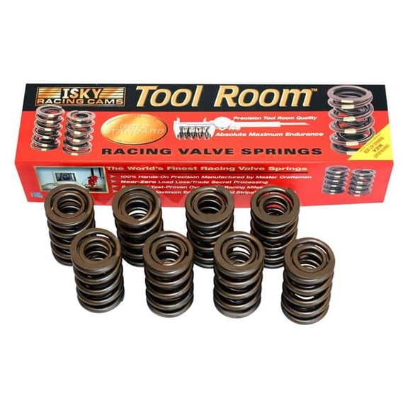 ISKY 1.56 in. Tool Room Gold Stripe Racing Valve Springs - Gold - 1.56 in.
