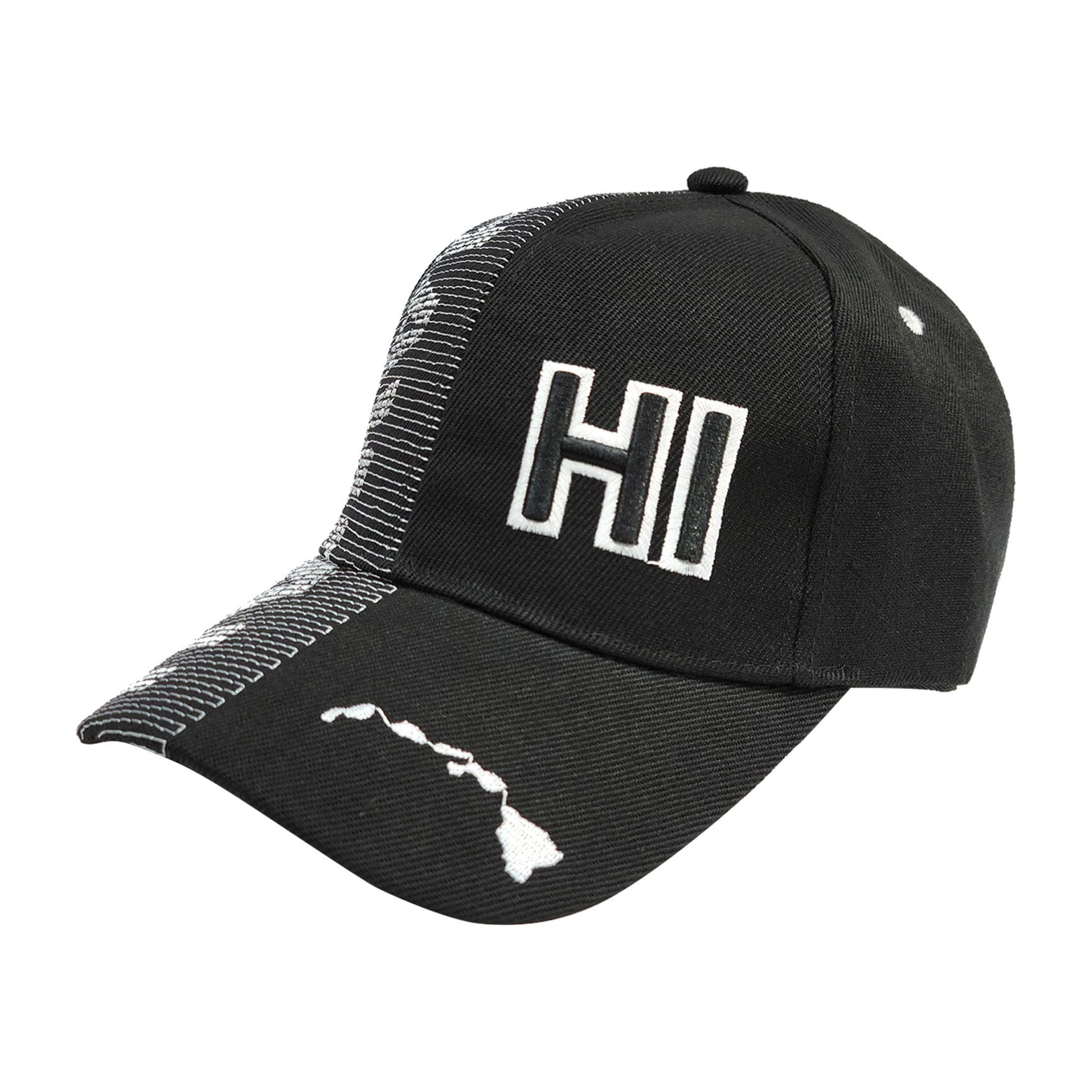 ISLAND CREW HAWAII CAP: Hi Hawaii W/ Island Logo, Black