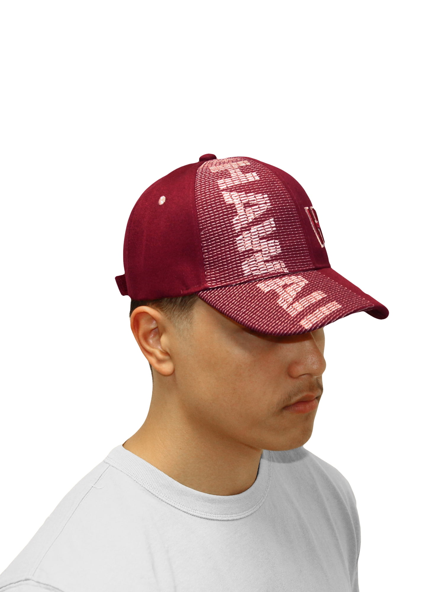 ISLAND CREW HAWAII CAP: Hi Hawaii W/ Island Logo, Burgundy