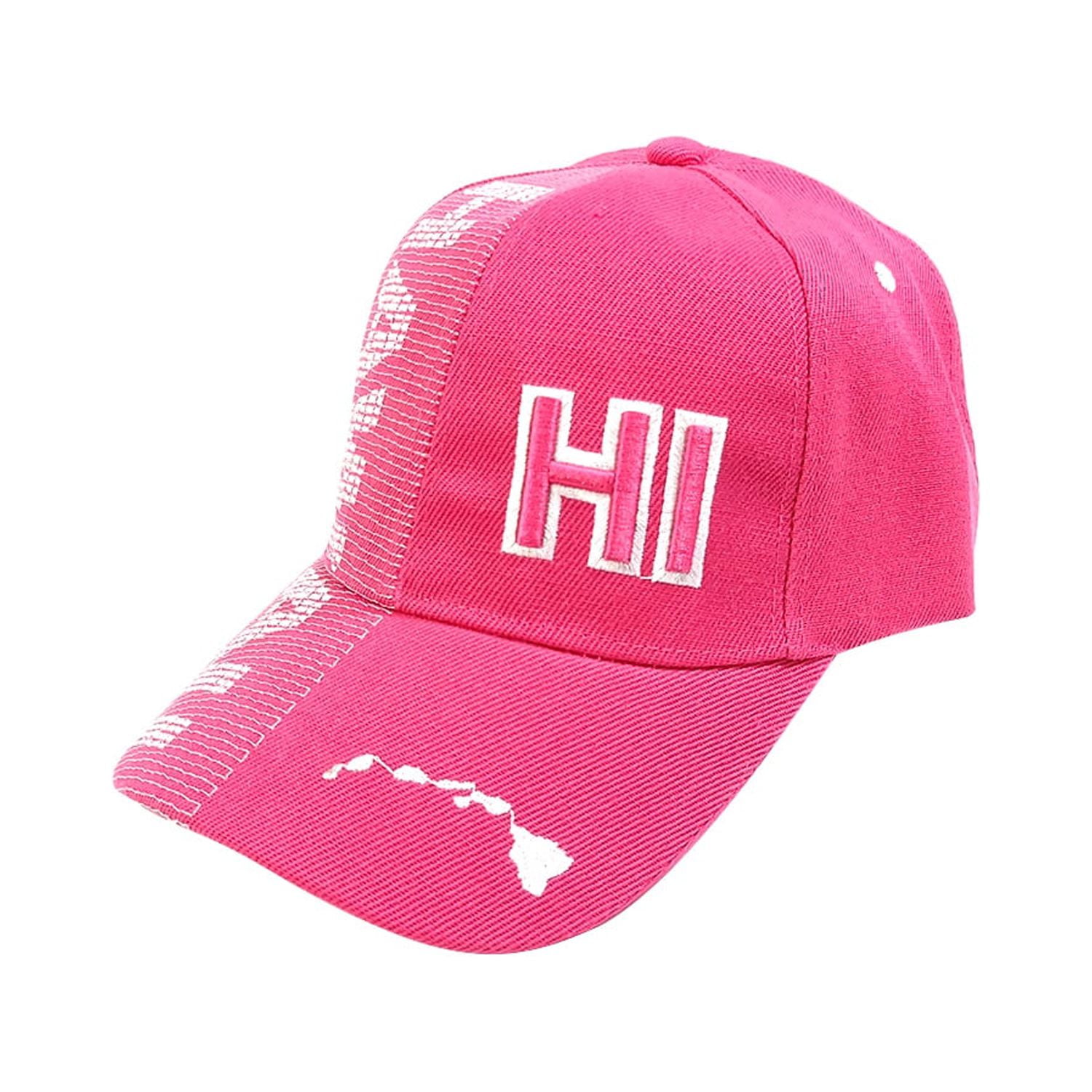 ISLAND CREW HAWAII CAP Hi Hawaii W/ Island Logo, Hot Pink