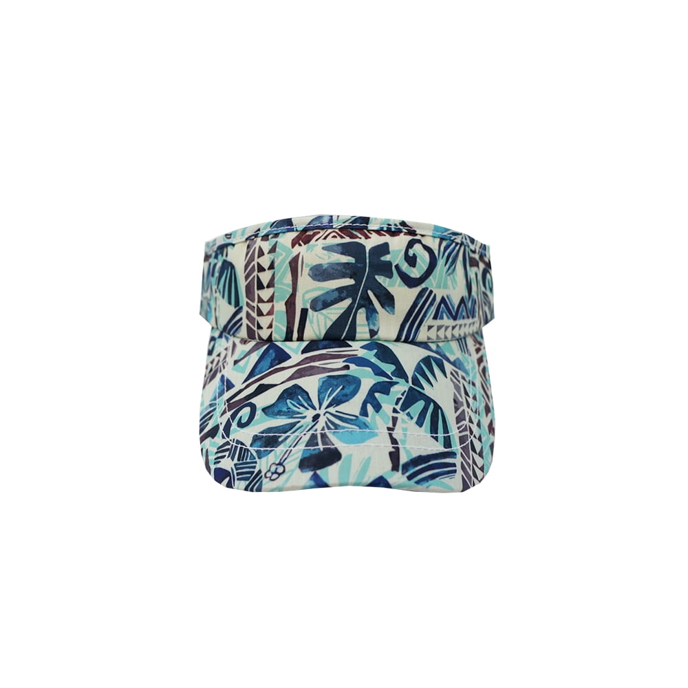 ISLAND CREW HAWAII VISOR: TAPA BLOCK-TEAL