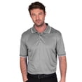 thumbnail image 1 of ISLAND GREEN -Men Performance Polo SILVER GREY Large, 1 of 2