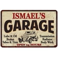 thumbnail image 1 of ISMAEL'S Garage Man Cave Metal Sign Decor 8x12 208120014432, 1 of 1
