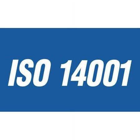 ISO 14001 3ft x 5ft Nylon Flag - White