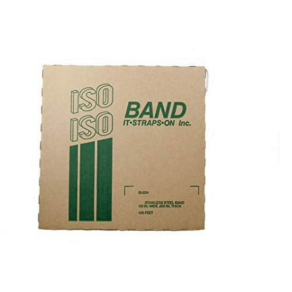 ISO BA204 Type 201 Stainless Steel Band 1/2" wide x .030" thick x 100' roll