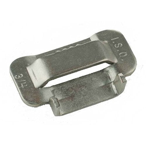 ISO BU256 Type 201 Stainless Steel Buckles 3/4" - 100 per Box