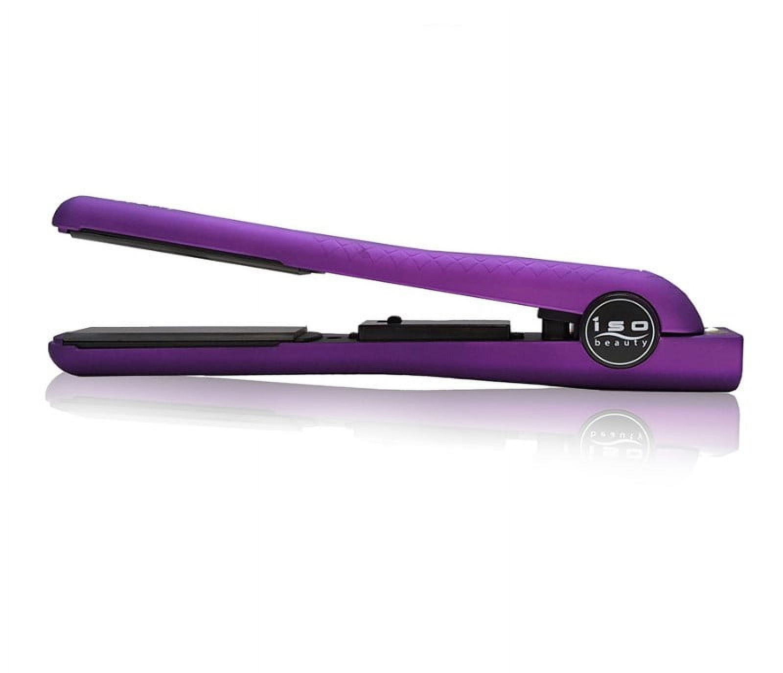 ISO Beauty Diamond Collection Super Spectrum Pro Hair Straightener Flat Iron with 1.25 Inch Ceramic and Adjustable Temperature Control Of 180-450F (Purple)