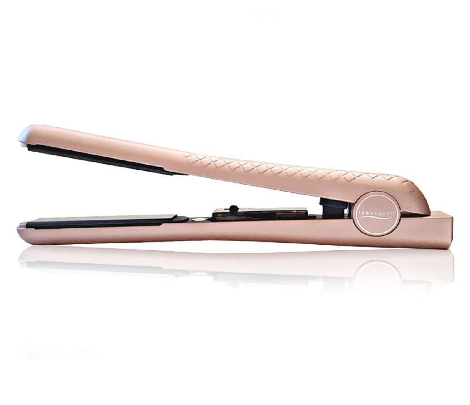 ISO Beauty Diamond Collection Super Spectrum Pro Hair Straightener Flat Iron W/ 1.25 Inch Ceramic and Adjustable Temperature Control Of 180-450F (Rose Gold)
