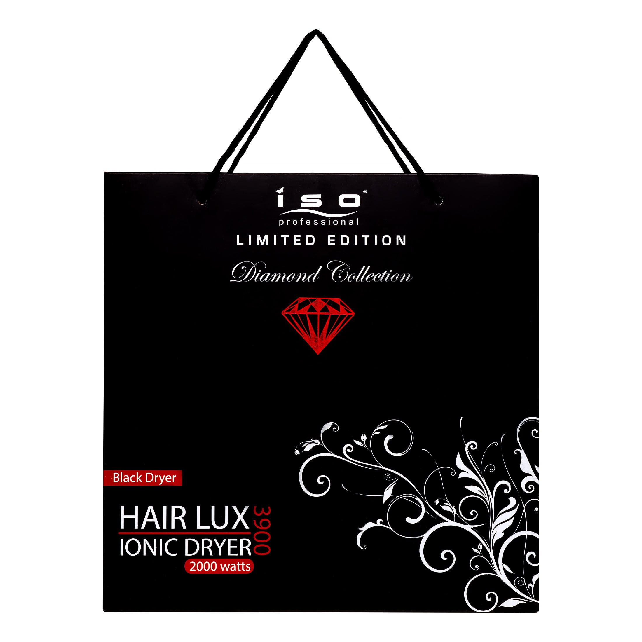 ISO Beauty ISO Diamond Collection Hairlux Hair Dryer, Black