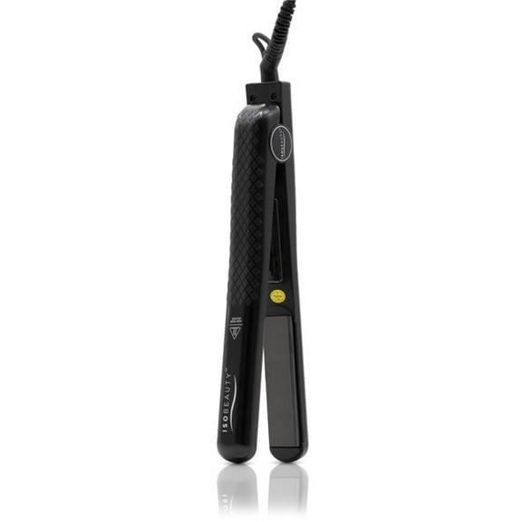 ISO Beauty ISOSPBL-202-BMB Spectrum Pro 1.25' 100% Solid Ceramic Flat Iron - Matte Black
