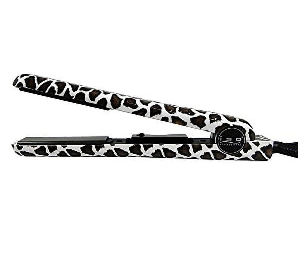 ISO Beauty Spectrum Pro Limited Animal 1.25 Inch Ceramic Plates Hair Straightener Flat Iron (Giraffe)