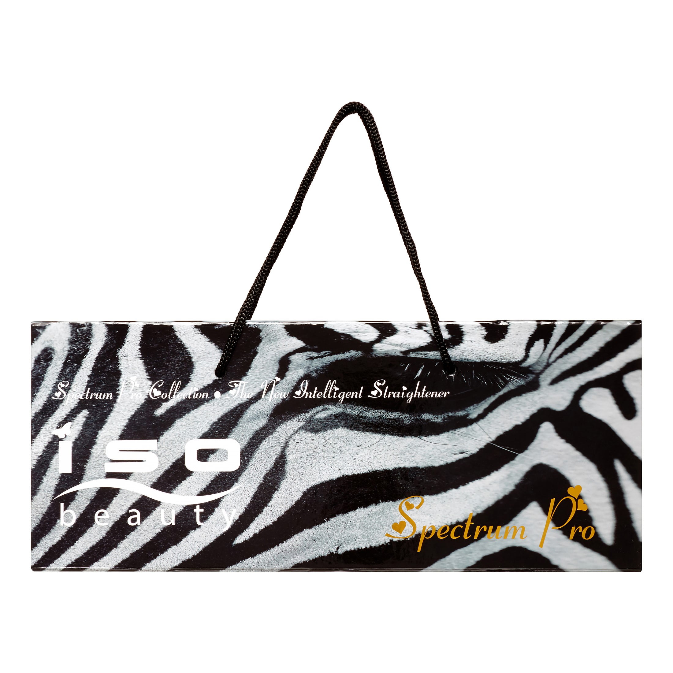 ISO Beauty Super Spectrum Pro Hair Straightener, White Zebra