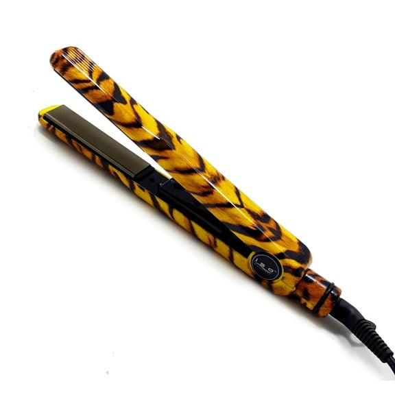 ISO Beauty Turbo Silk 1" Titanium-Plated Single Pass Flat Iron - Limited Edition - Yellow Tiger