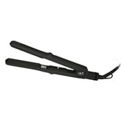 ISO Beauty Turbo Silk Edition 1 Inch Scratch resistant Titanium Plates Hair Straightener Flat Iron - Curved, Sleek Body Design Allows You To Create Multiple Styles - Black