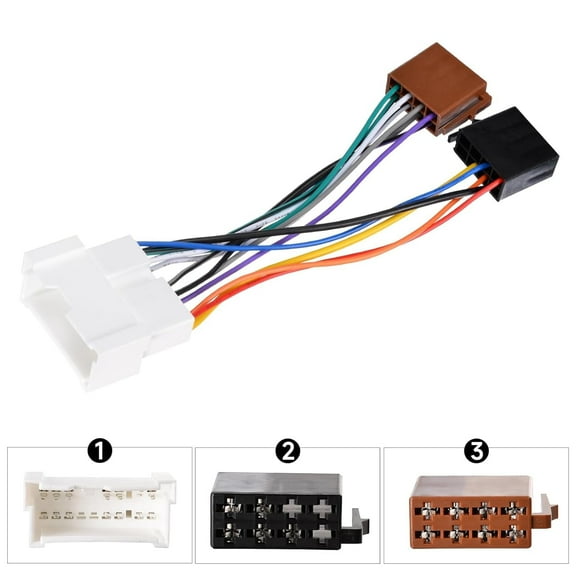 ISO Car Radio Stereo Power Harness Cable Wire Adapter to Compatible for Hyundai Santa Fe/Sonata Accent for Kia Soul Sportage Sorento
