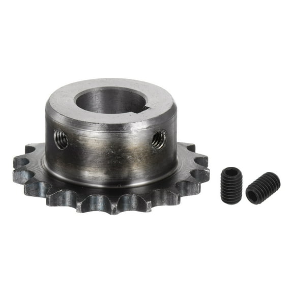 Uxcell ISO/DIN 06B-1 Roller Chain Sprocket B Type 20mm Bore, 3/8" Pitch, Hardened 18 Tooth