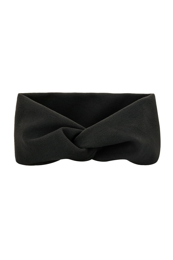 Women's Water Repellent Stretch Fleece Headband, Black