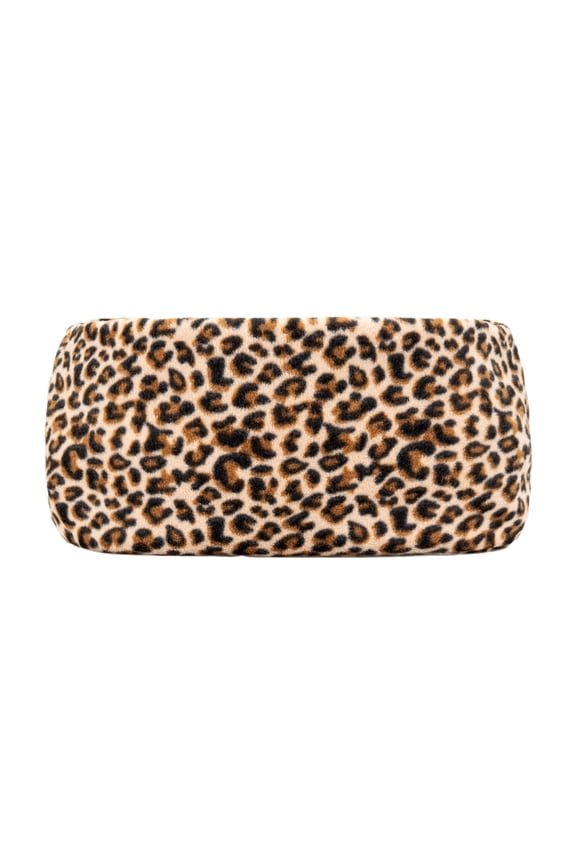 Women's Water Repellent Fleece Headband, Leopard with Twist Front