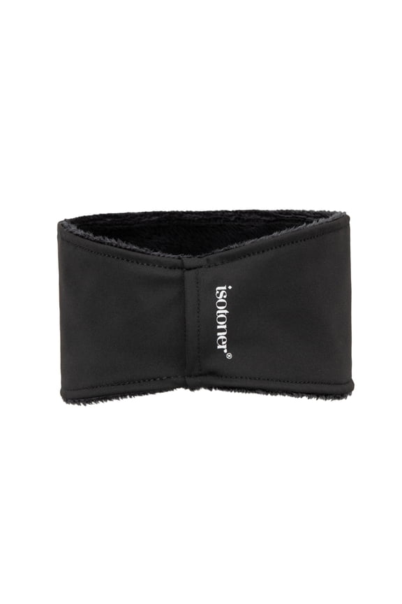 Women's Water Repellent Spandex Headband with Ponytail Holder, Black