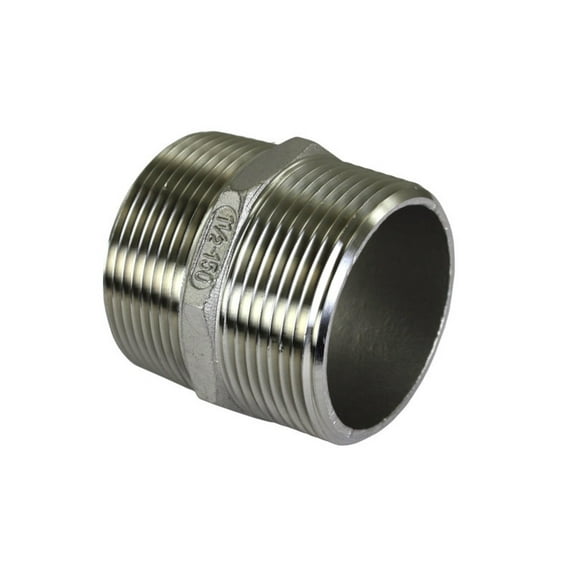 ISO Hex Nipple 1-1/2" Male NPT Ports, 25 Pack