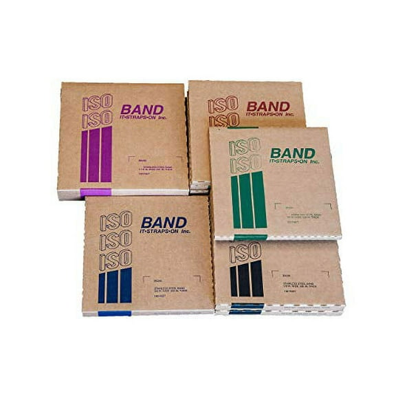 ISO LG161 Type 201 Stainless Steel Lite Gauge Band, 3/4" wide x .020" thick x 100' roll