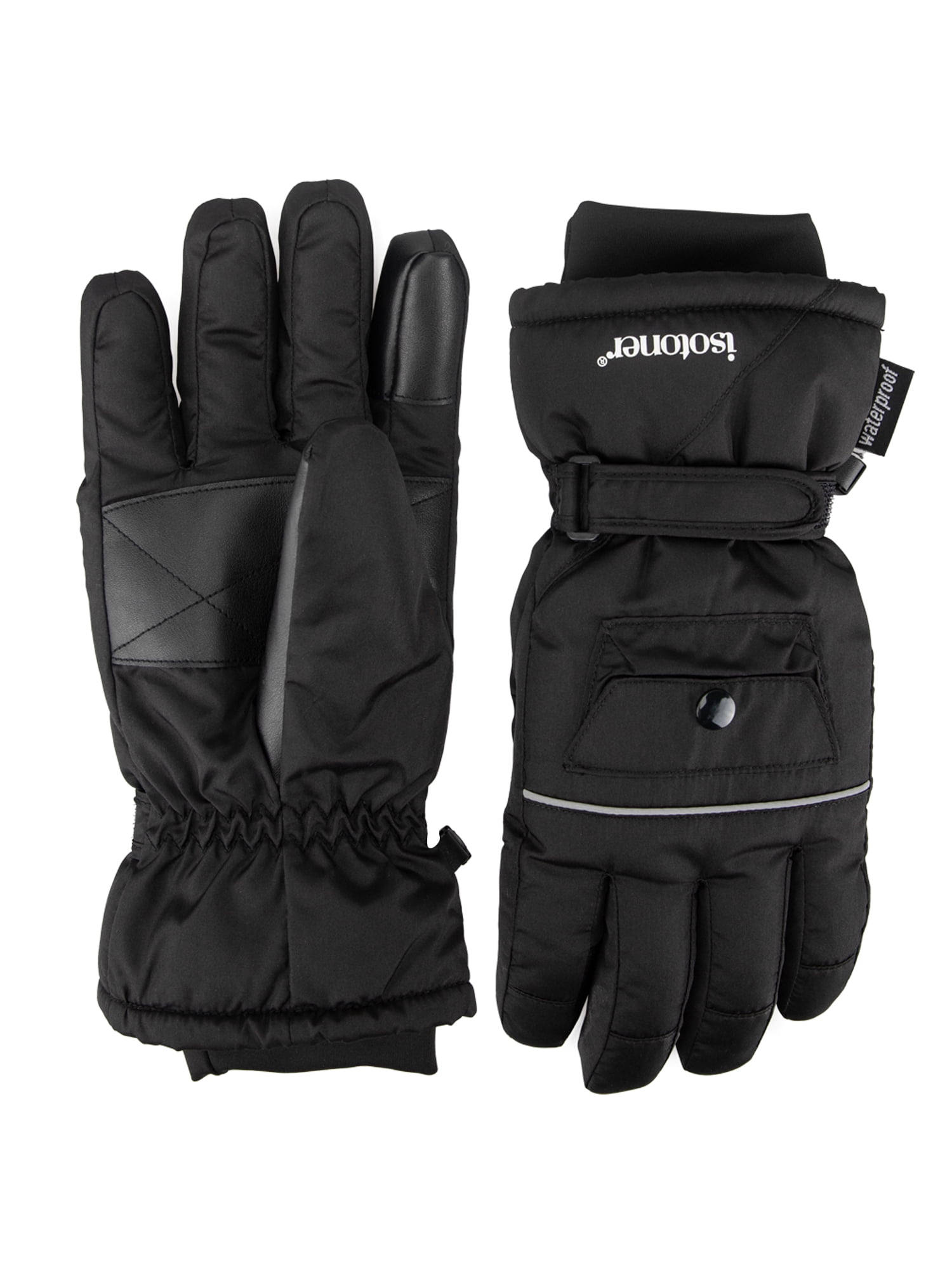 Isotoner Women's Insulated Waterproof Ski Glove with Stash Pocket