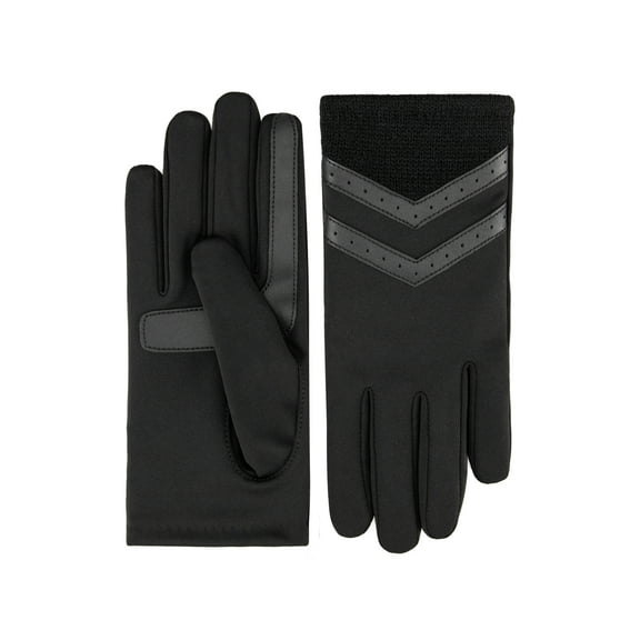 Isotoner Women's Water Reppellent Rib Knit Spandex Tochscreen Gloves