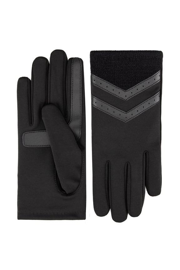 Women's Water Reppellent Rib Knit Spandex Tochscreen Gloves