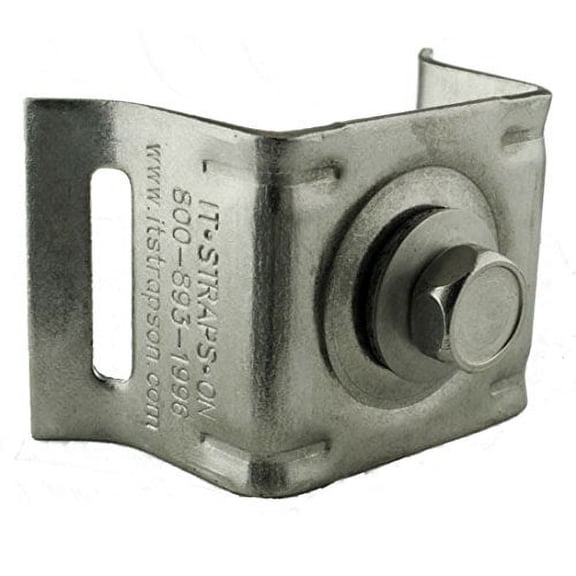 ISO SB021 Stainless Steel Bull's Eye Sign Mounting Brackets, Flared Leg w/Stainless Steel Bolt & Washer, 50 per Box