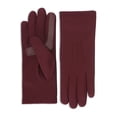 thumbnail image 1 of Isotoner Women's Everyday Spandex Gloves with Fleece Lining, Wine, L/XL, 1 of 7