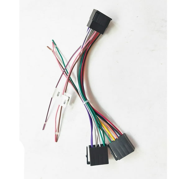 ISO Standard to 16Pin Android Radio Stereo Power Harness Cable Adapter Converter Connector Wire Female ISO to Male Full Pins