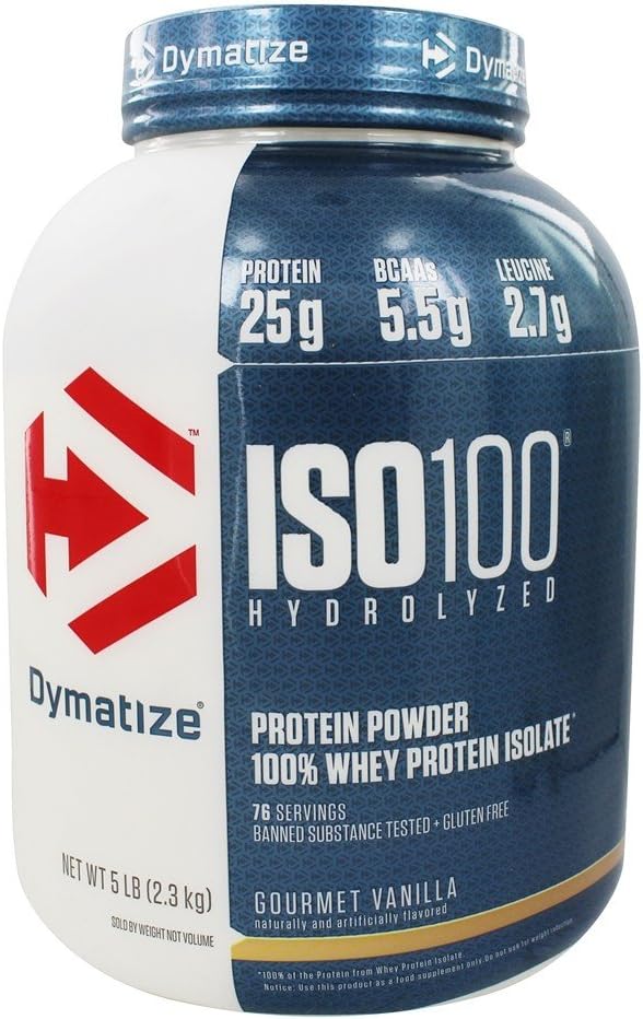 ISO100 Hydrolyzed 100 Whey Protein Isolate Gourmet Vanilla 5 lbs