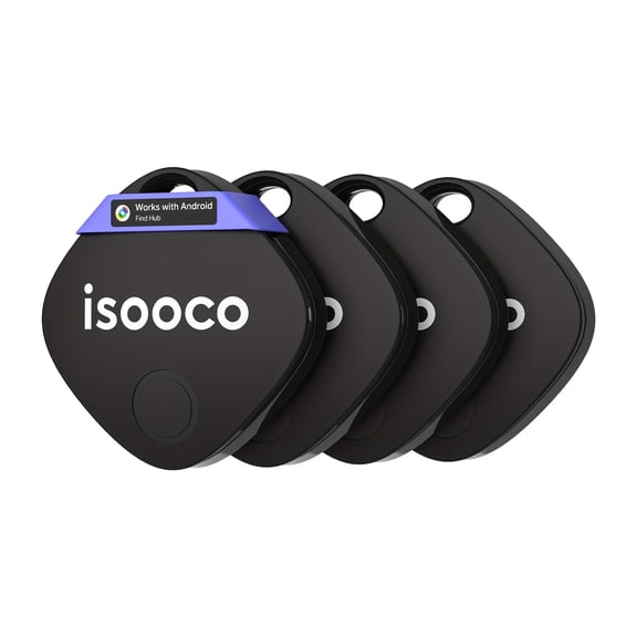 ISOOCO Dual-System Bluetooth Vehicle Tracker with Ios and Android, No Monthly Fee, Locator for Cars, Trucks and SUVs, 4 Pack