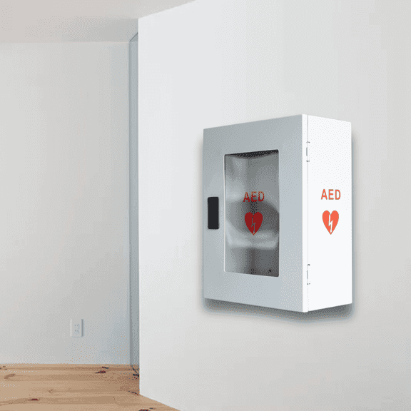 ISOP AED Defibrillator Storage Cabinet | Wall Mounted First Aid Box | Universal Cabinet for Emergency Equipment Fire Ladder, Evacuation Set or Rescue Survival Kit | Emergency Escape Ladder Locker