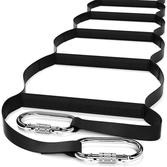 ISOP Emergency Escape Ladder 2 Story 16ft | Made in USA Reusable Rope Ladder | Snap Hooks Included - Lightweight & Durable up to 470 lbs. | Emergency Equipment | Climbing Ladders for Adults