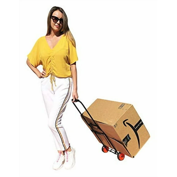 ISOP Folding Light Hand Truck 2 Wheels 40 Lb | Luggage Trolley Shopping Cart | Portable Fold-Up Dolly Cart - Collapsible | Light Truck | Luggage Truck Lightweight and Foldable | Ha